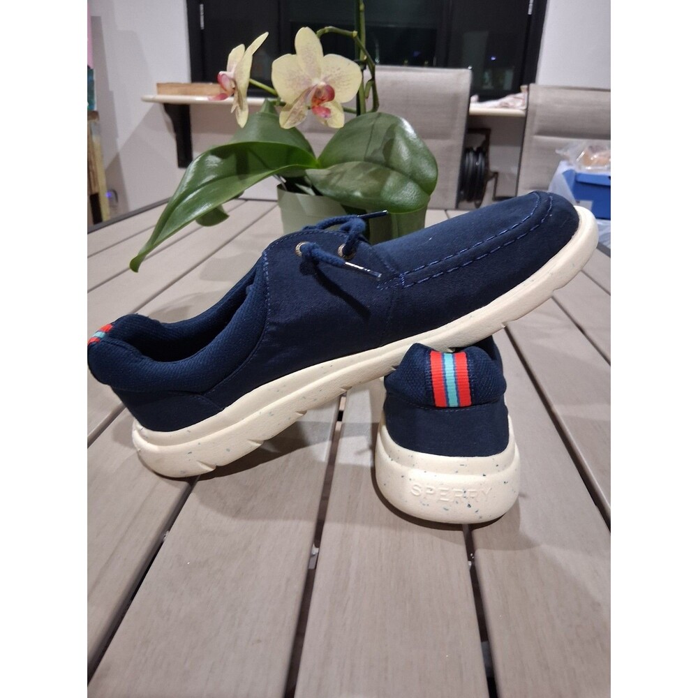 Sperry Men's STS24092 Navy Blue Canvas Slip-On Loafer Casual Shoes Size 11 SB7